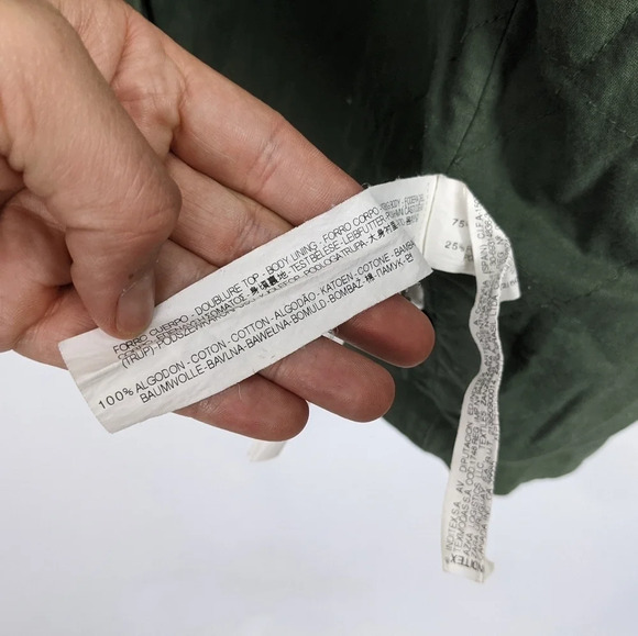 Zara Contrast Sleeve Oversized Cargo Military Coat Jacket Parka Cotton Wool M - Picture 12 of 12